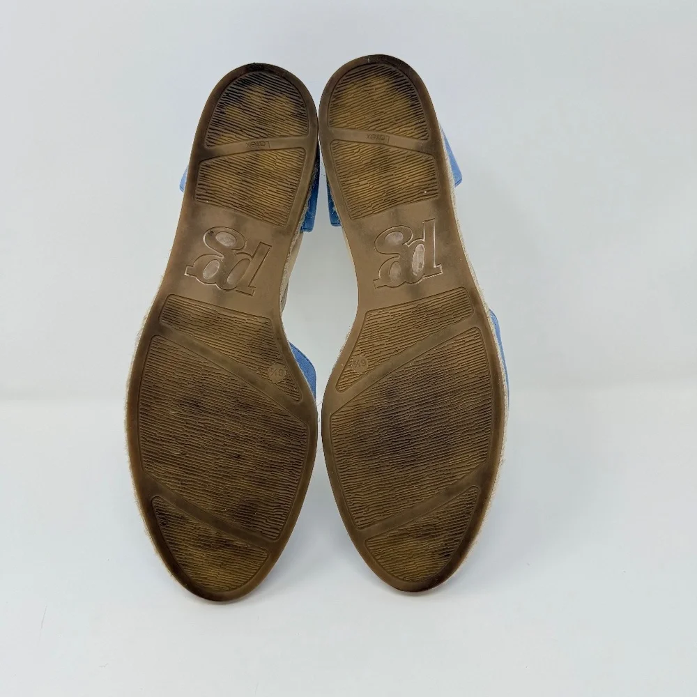 Paul Green Alegra Espadrille In Pacific Soft Suede Sz 9